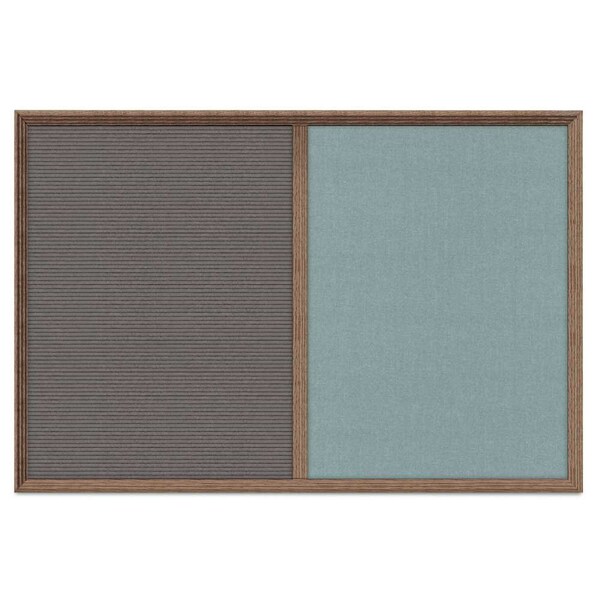 Enclosed Corkboard, 1 Door, 48"x36", 4" Fra, UV3423-BLACK-BLACK